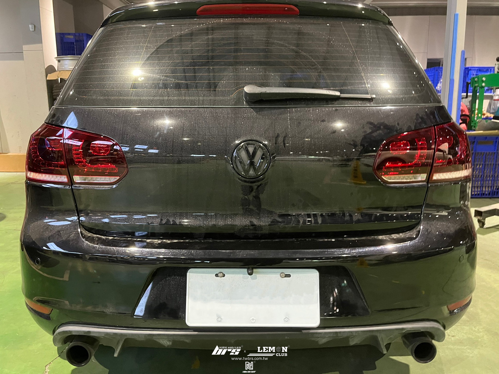 Volkswagen Golf 6 安裝 R20尾燈+淚眼魚眼大燈總成+H7 6500K 高階款LED