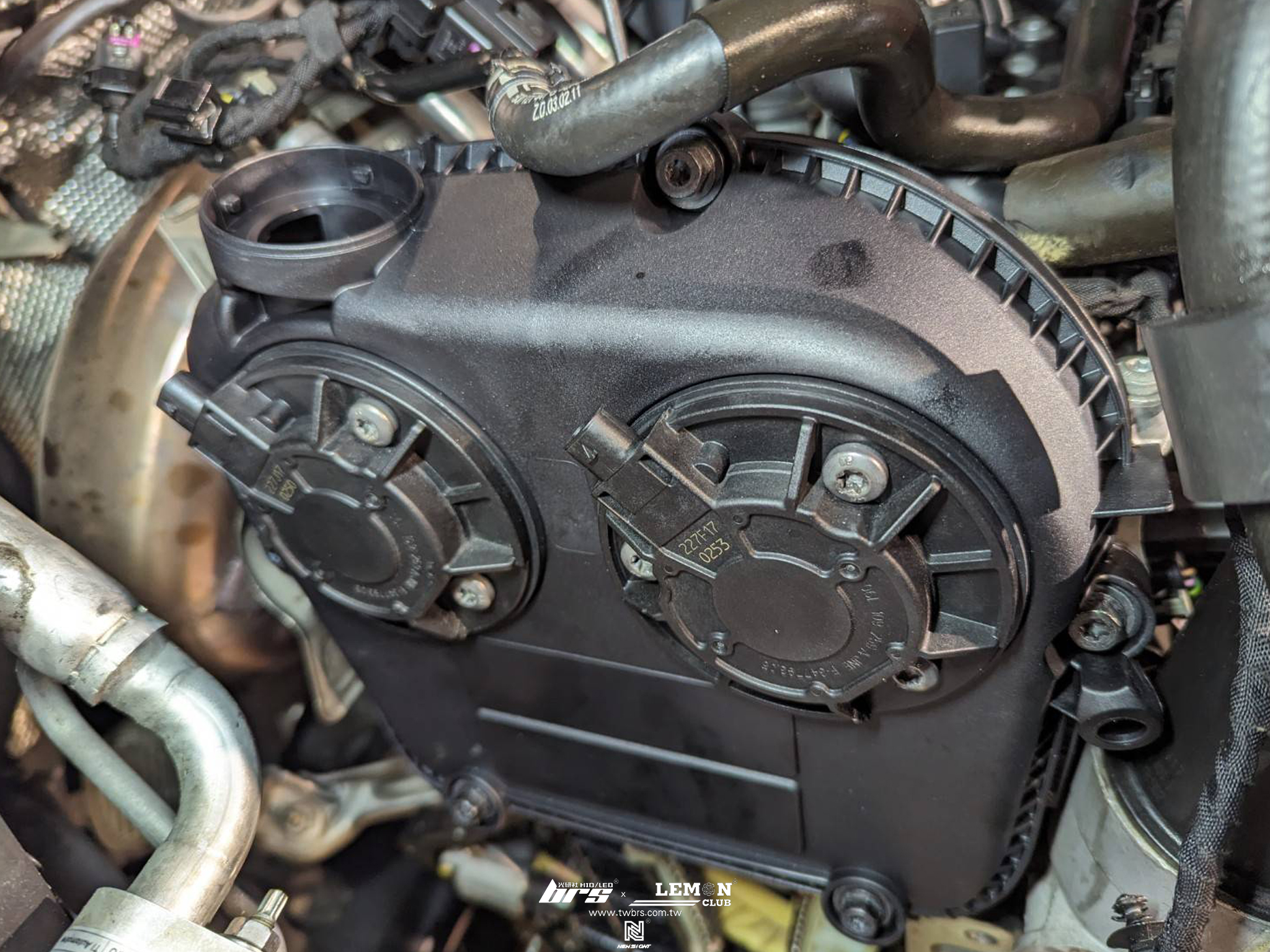 Volkswagen Golf 7 安裝 正時鍊條套件+EA888鋁合金正時側蓋+EA888鋁合金原廠型油底殼