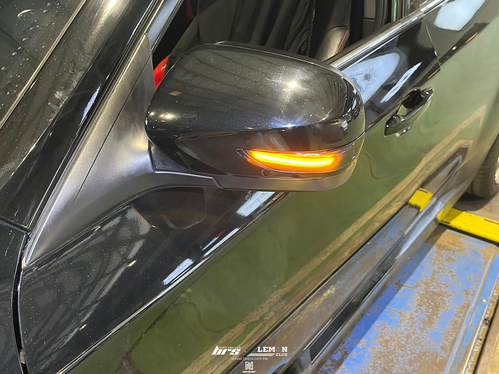 Subaru GVF 安裝 後視鏡流水方向燈