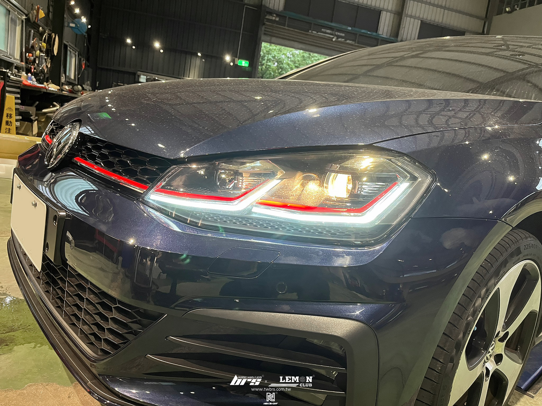 Volkswagen Golf 7 安裝 H7鹵素大燈燈泡