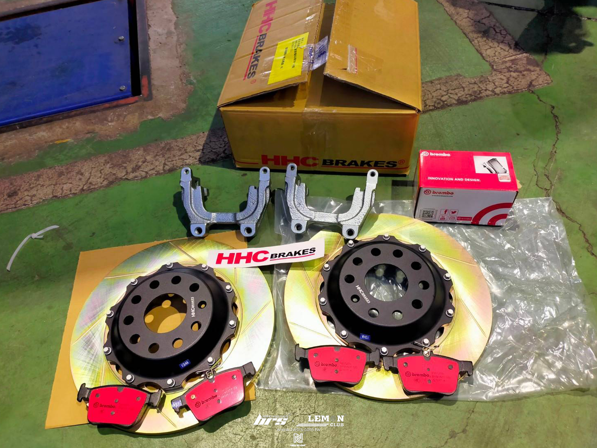 Volkswagen Touran 安裝 HHC前後加大碟盤+後Brembo來令片(紅皮)