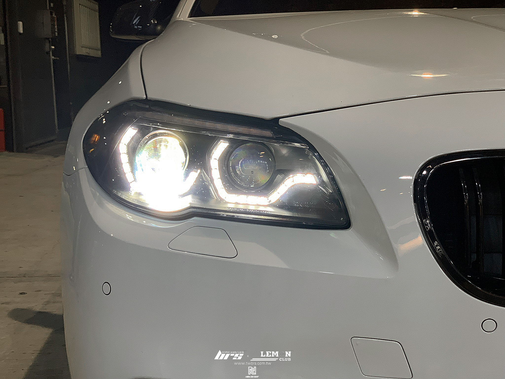 BMW F10 安裝 魚眼大燈總成