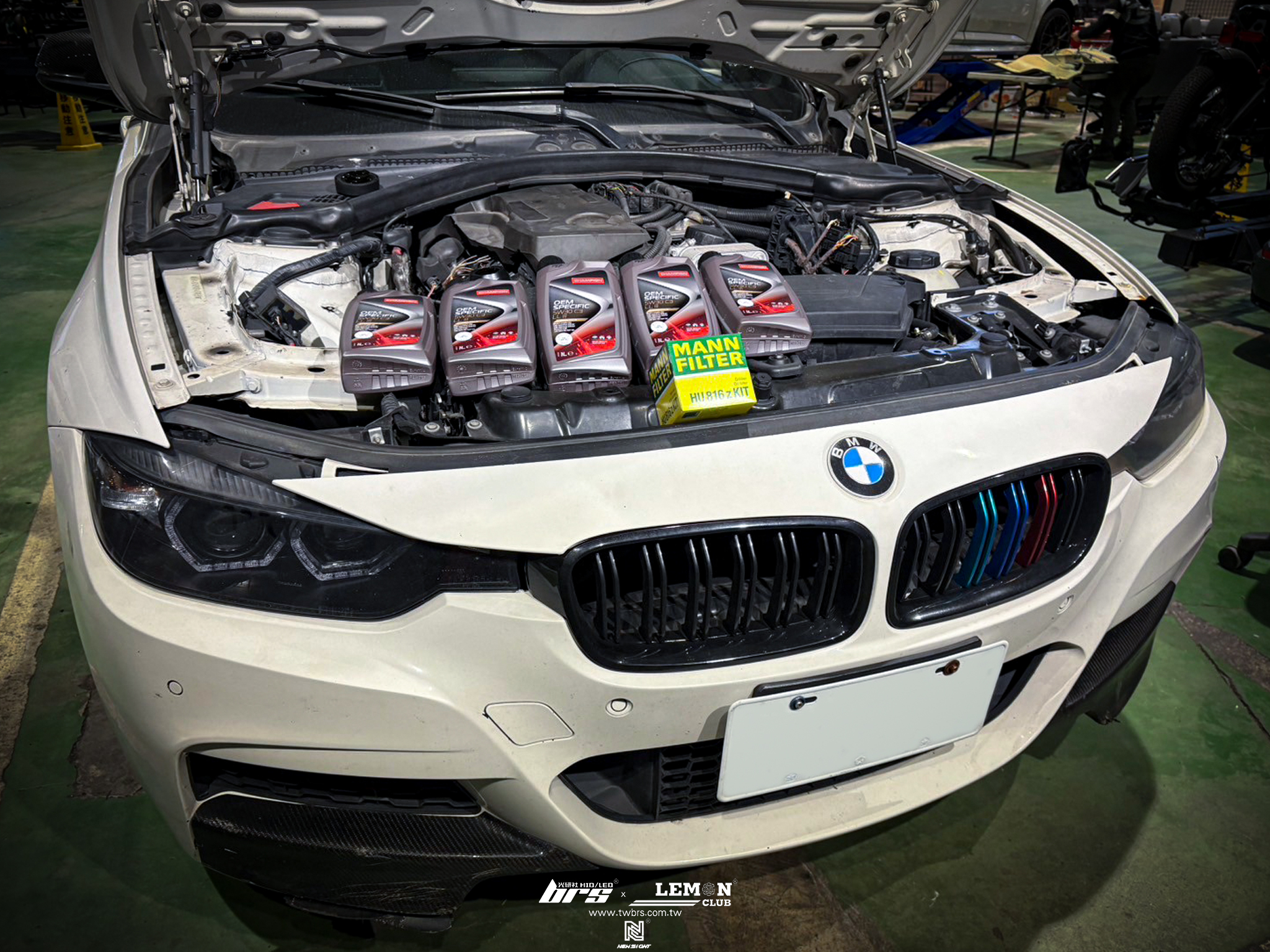BMW F30 保養 下擺臂更換+Champion OEM Specific 5W30機油更換+MANN Filter 機油芯更換