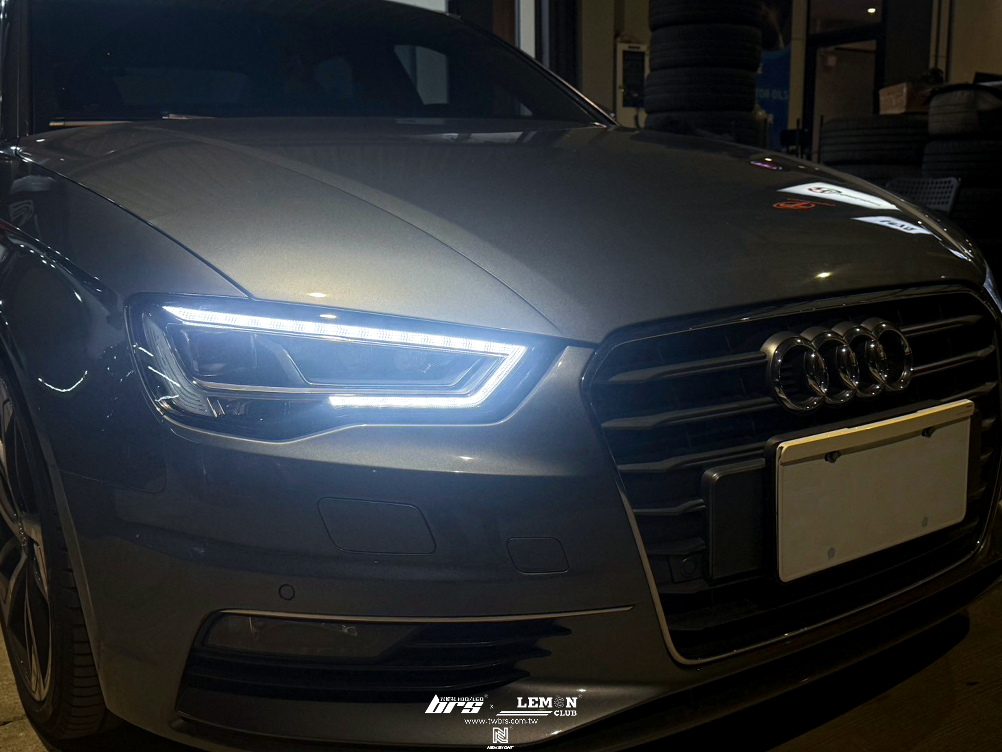 Audi A3 安裝 LED導光魚眼大燈總成