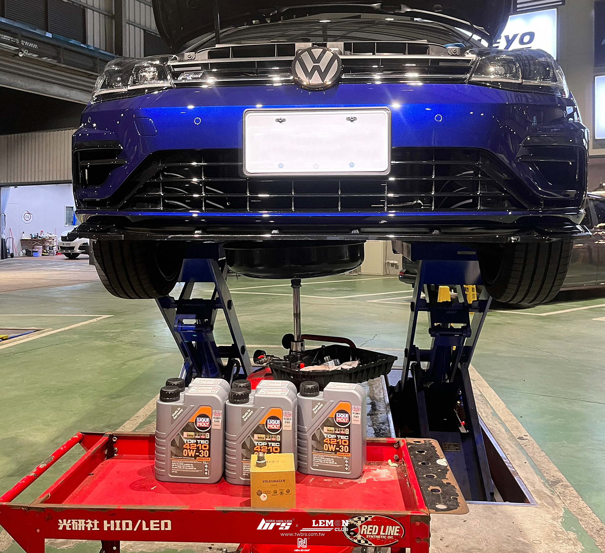 Volkswagen Golf 7.5 保養(德國力魔機油機油0W30+機油芯+卸油螺絲+卸油螺絲墊片)