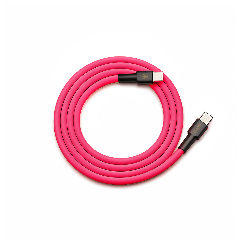 霓系列 RGB 240W PD Type-C 液態矽膠快充線|120cm13