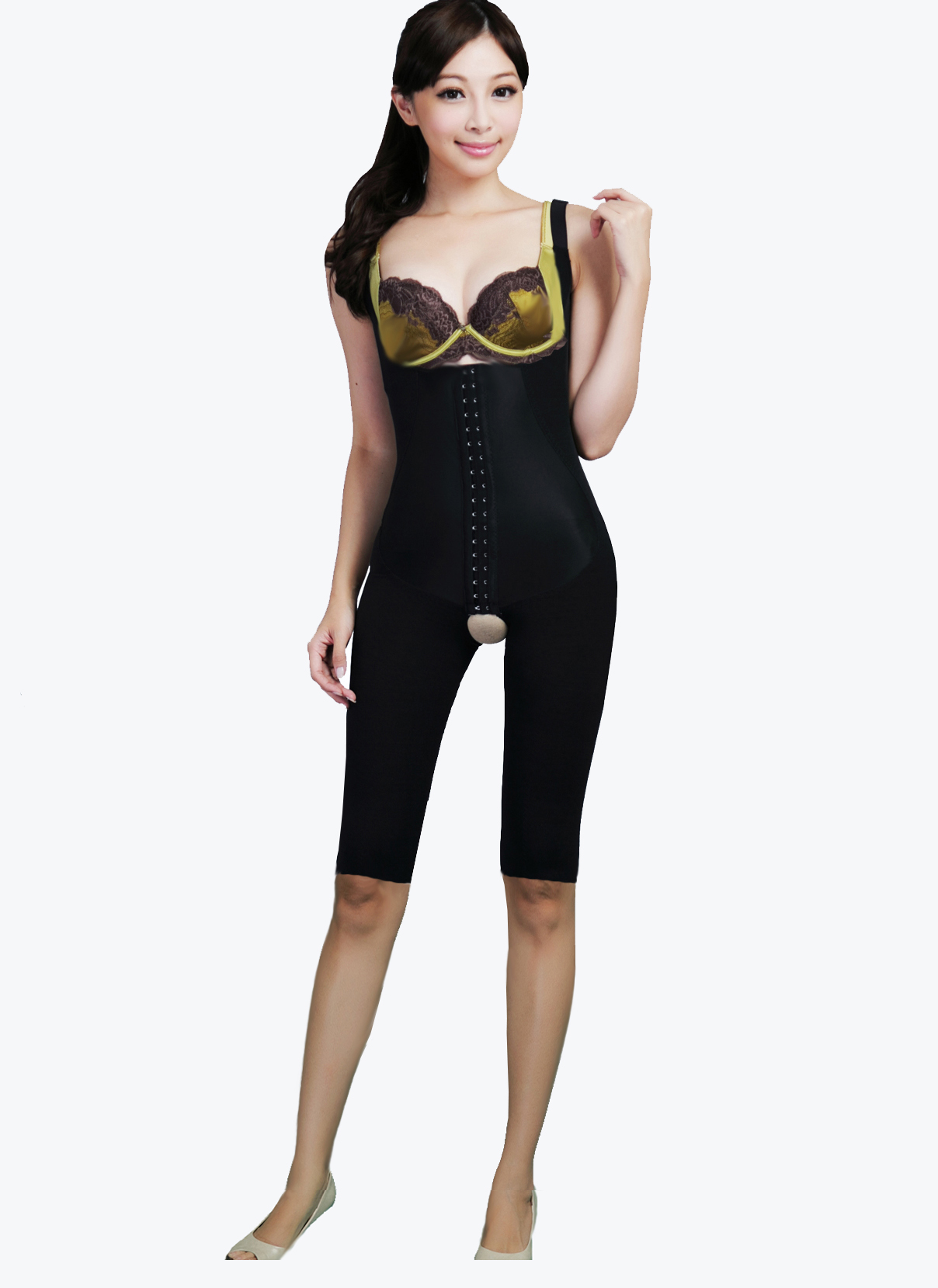 MagiCurve P-017 高腰提臀束褲圖片顯示這款束褲有強力塑腹部縮小腹部的作用
