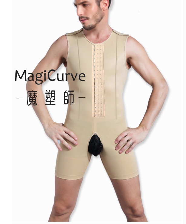 MagiCurve魔塑師M-005 男士塑身衣 是展示有助男性女乳的平胸手術及腹部抽脂後穿著，幫助術後修復