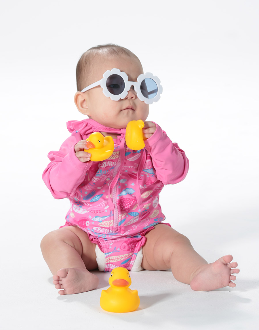 Haolang 女童長袖泳衣