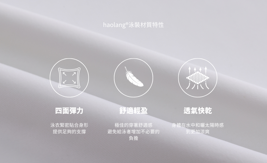haolang®泳裝材質特性-炭灰綠