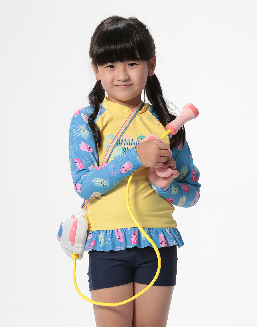 Haolang 女童長袖泳衣