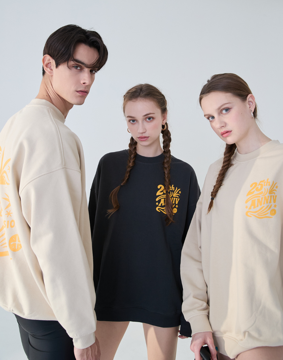 Haolang 寬版杏色大學T