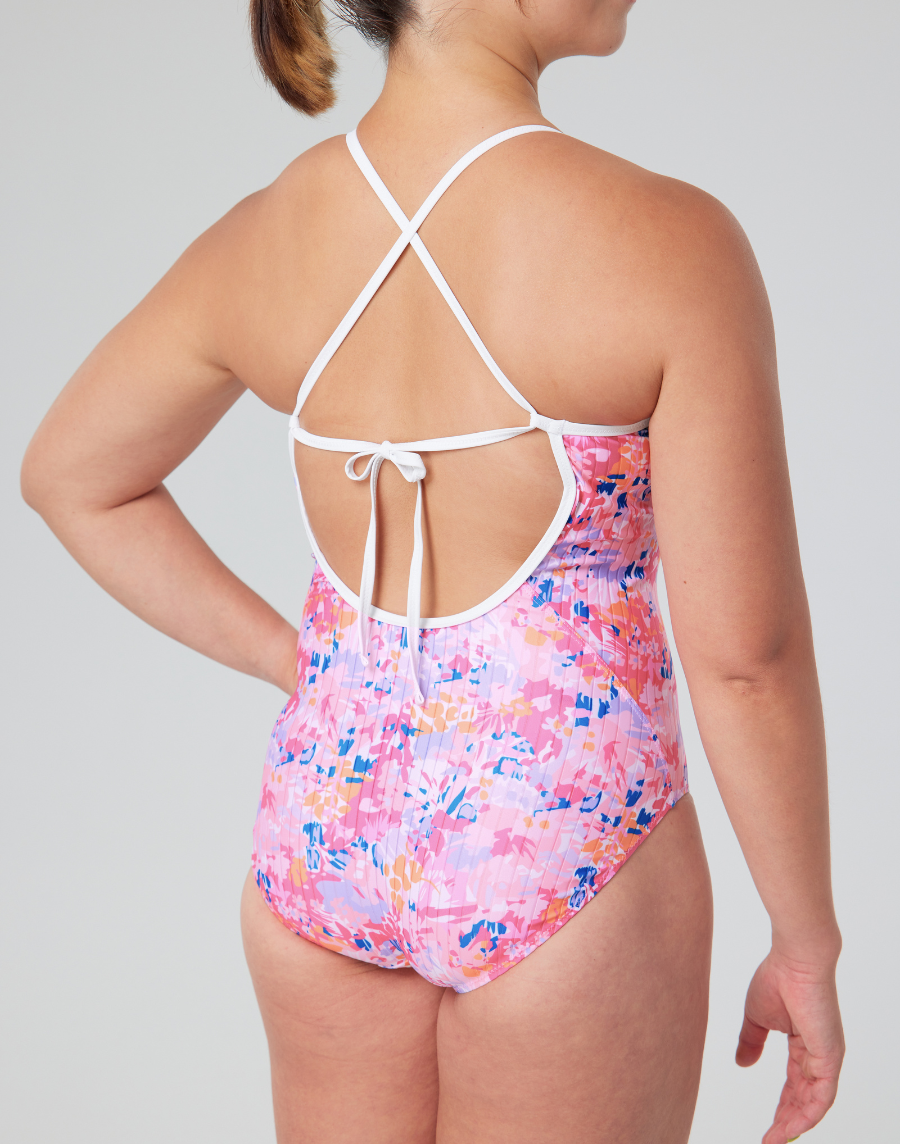 Haolang 露背連身三角泳衣