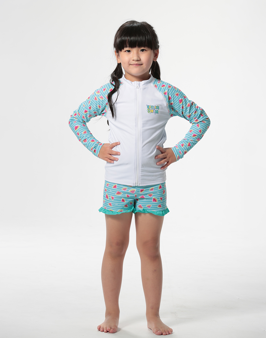 Haolang 女童長袖泳衣