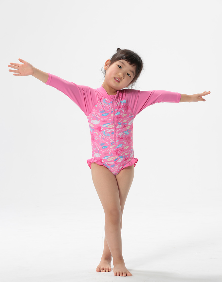 Haolang 女童長袖泳衣