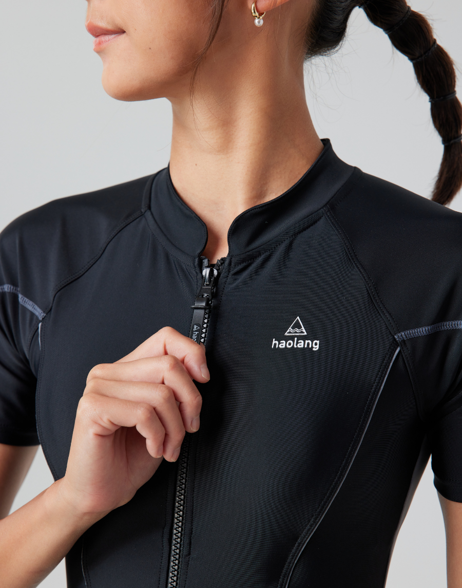 haolang 經典黑連身四角泳衣 haolang 經典黑連身四角泳衣