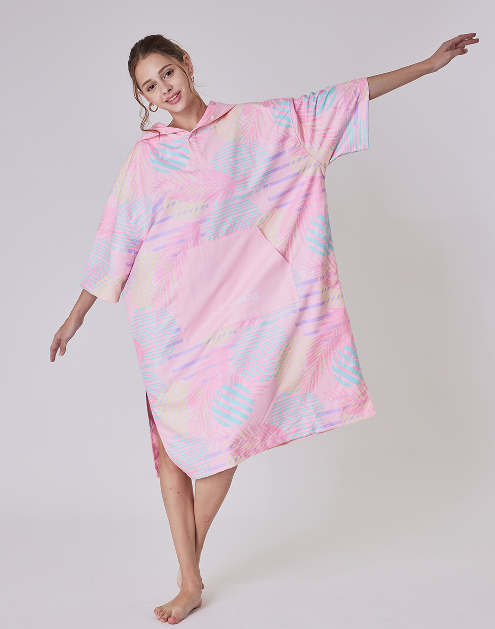 Haolang 女款快乾浴巾衣