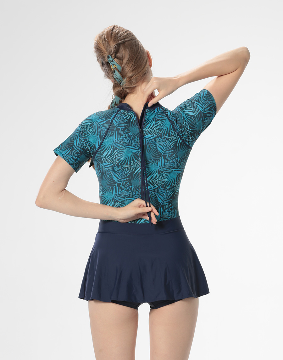 Haolang 短袖連身裙泳衣