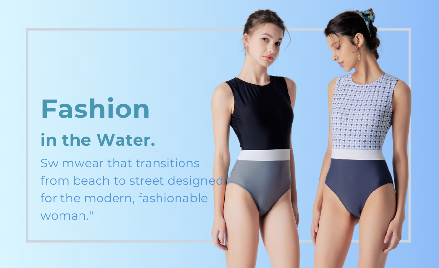 Haolang 時尚連身三角泳衣