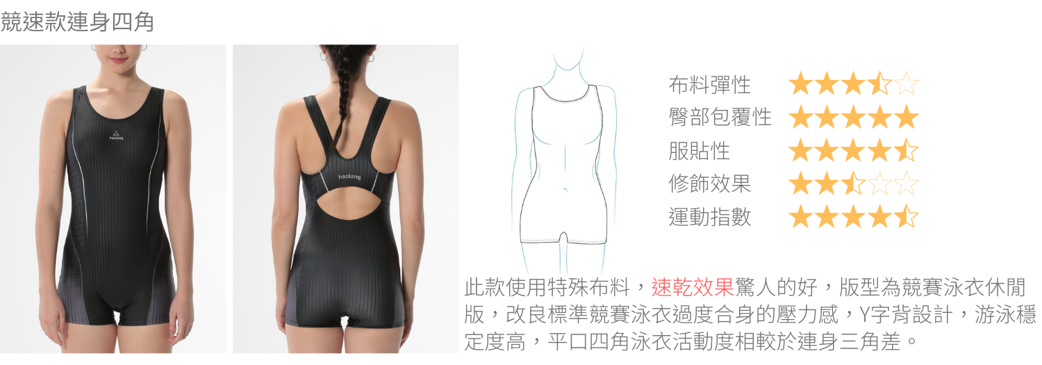 競速款連身四角
