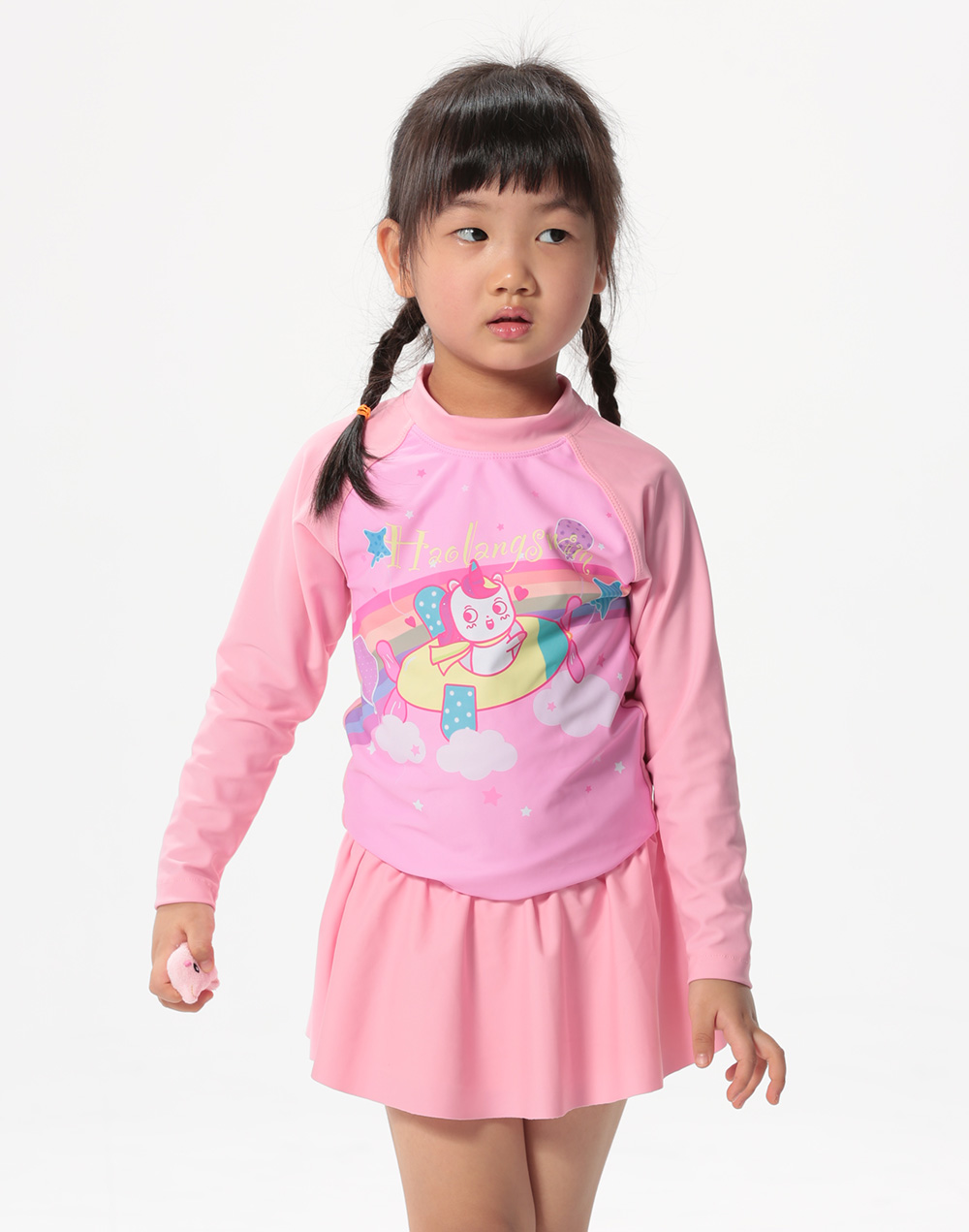 Haolang 女童長袖泳衣