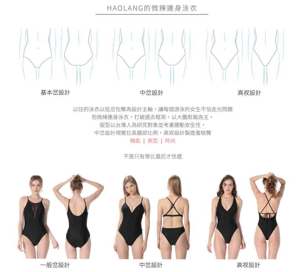 Haolang微辣連身泳衣