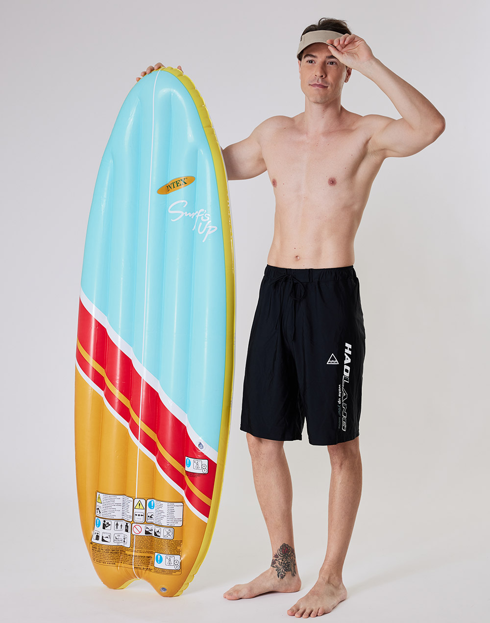 haolang 男款寬鬆泳褲