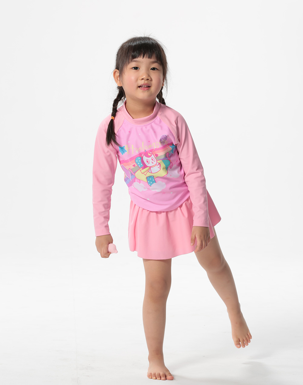 Haolang 女童長袖泳衣