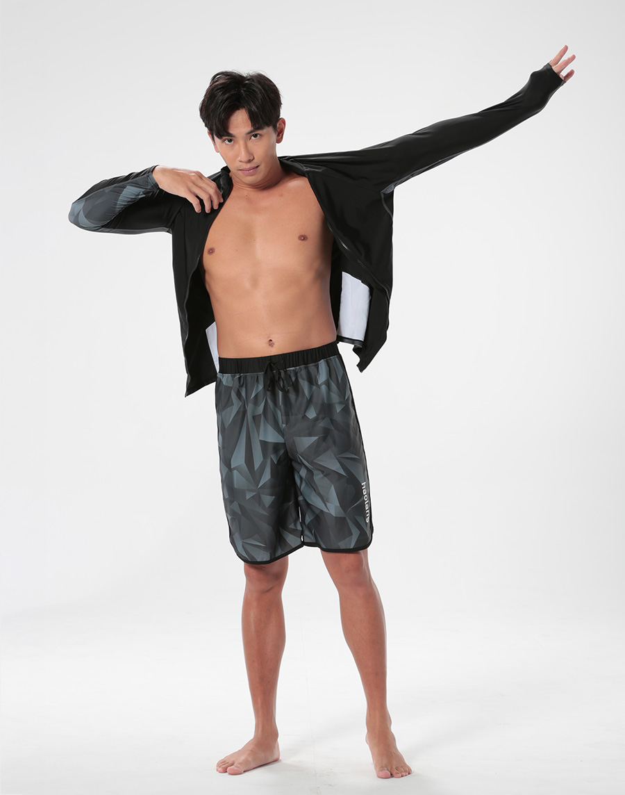 Haolang 長袖拉鍊泳衣