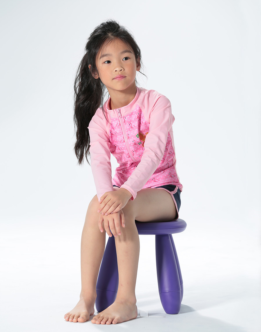 Haolang 女童長袖泳衣