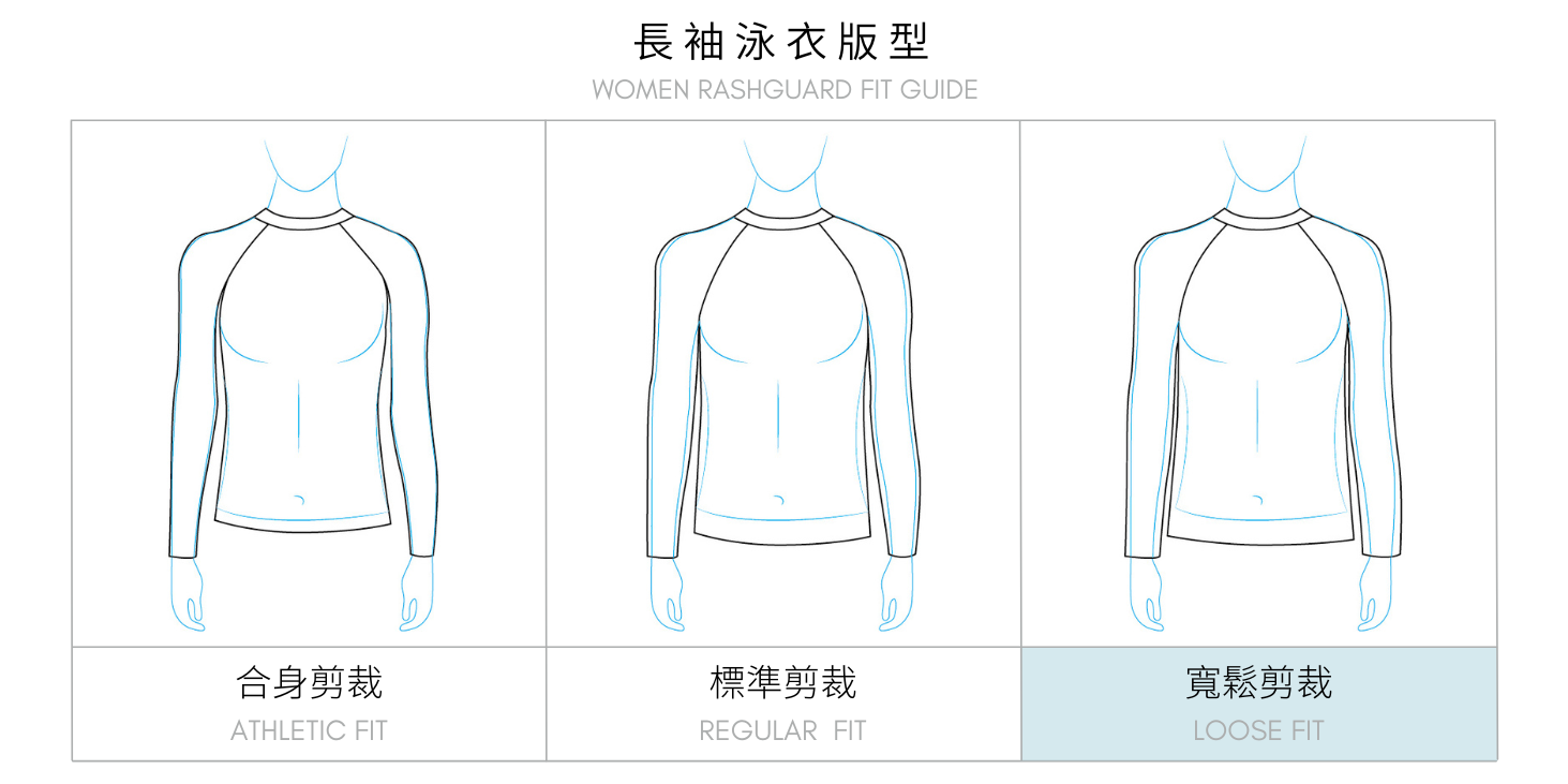 Haolang 長袖泳衣尺寸