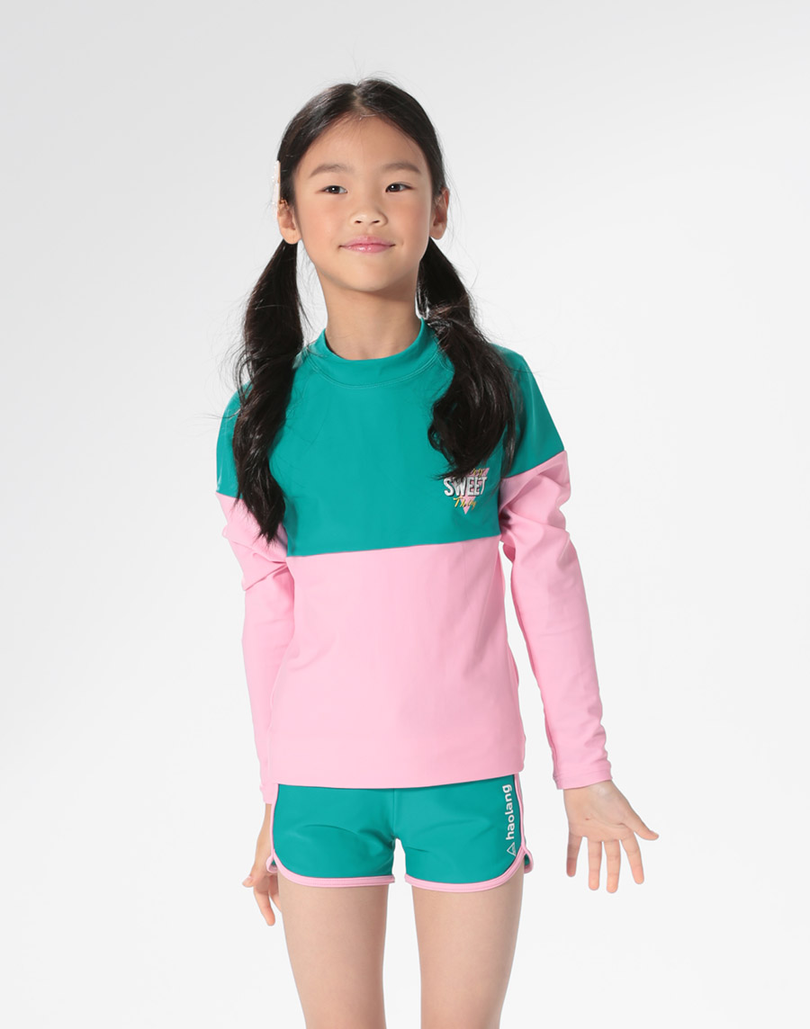 Haolang 女童長袖泳衣