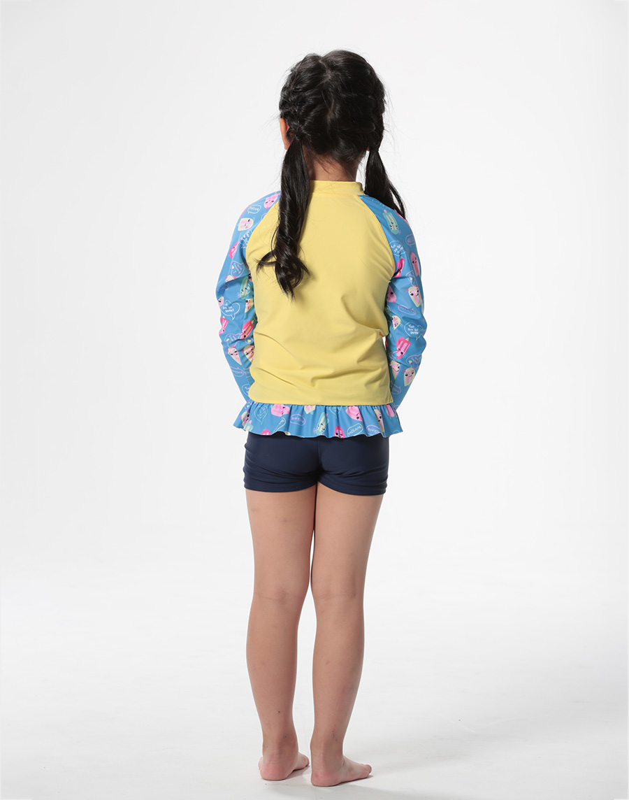 Haolang 女童長袖泳衣
