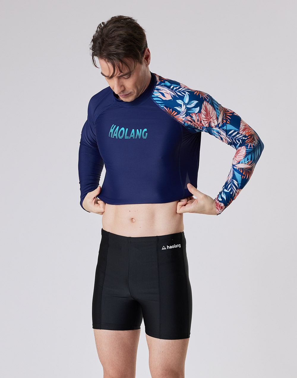 haolang 男長袖泳衣