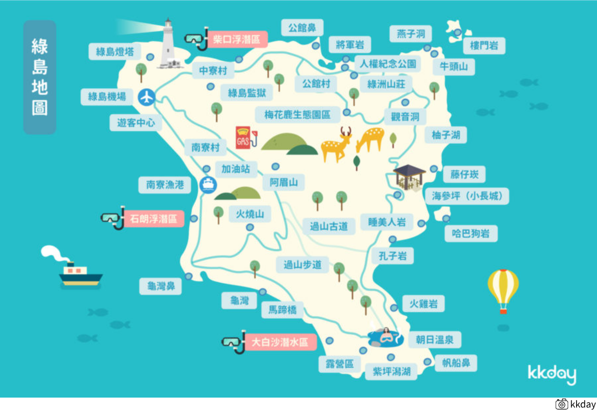 綠島陸上地圖