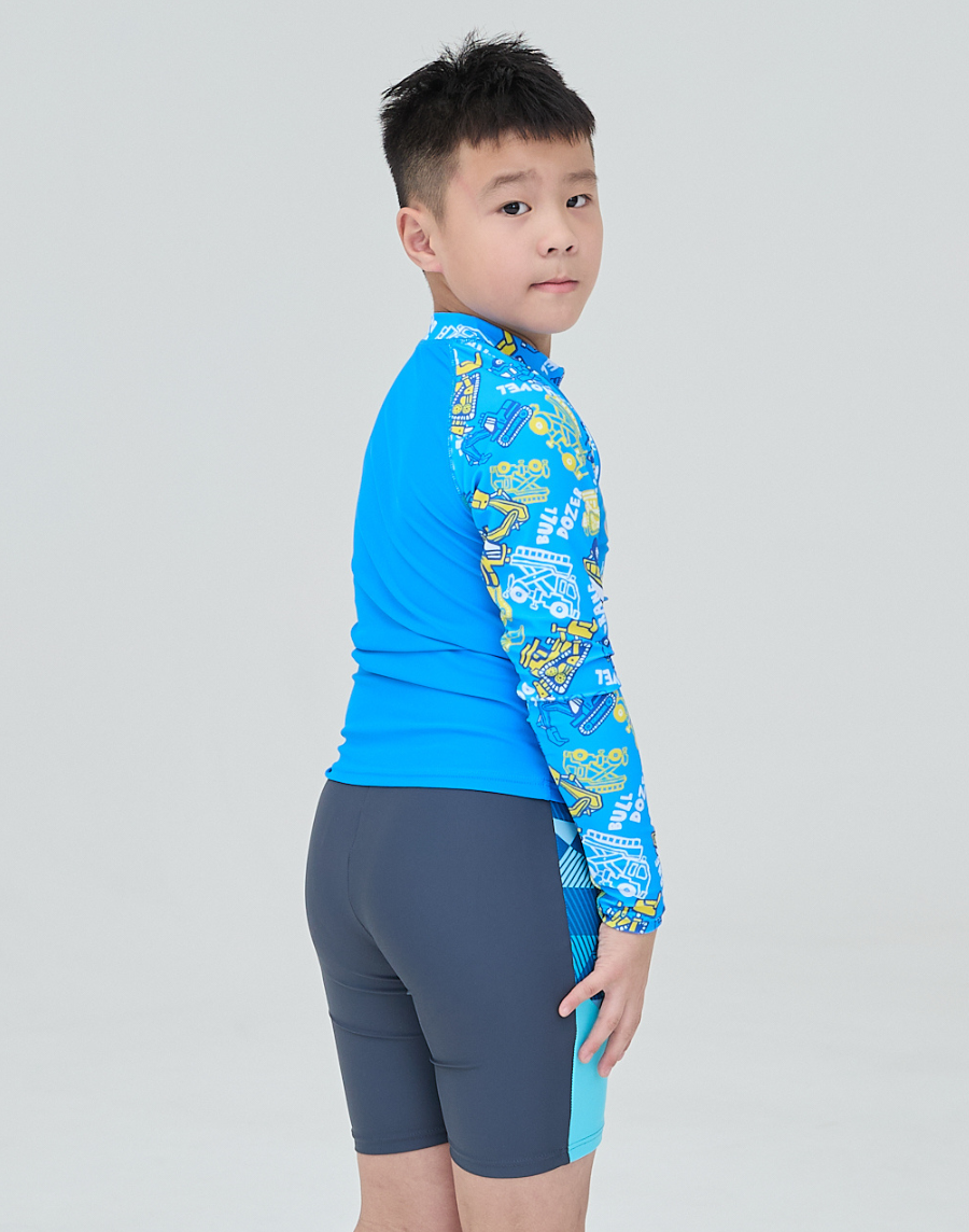 Haolang 挖土機男童長袖泳衣(TOP)