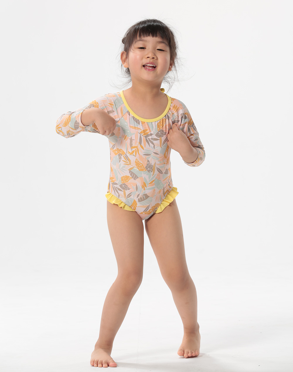 Haolang 女童長袖泳衣