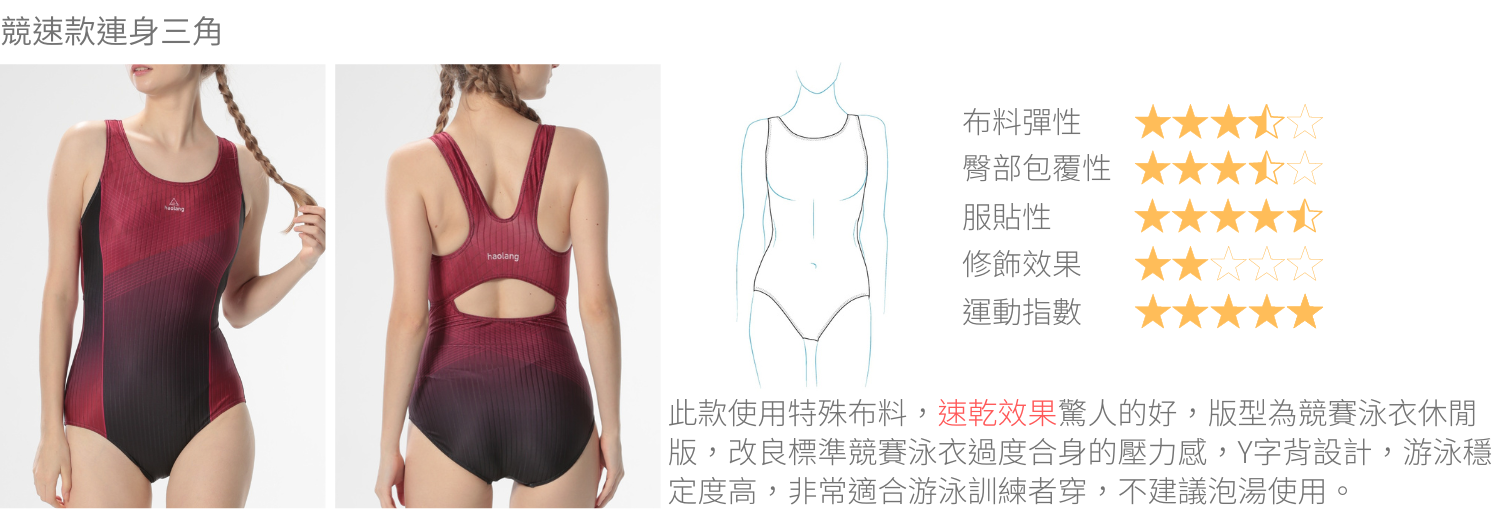 競速款連身三角