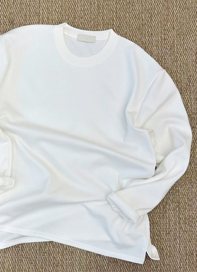 Giusto 韓國空運 高磅數雙衣襬小開衩長袖上衣3