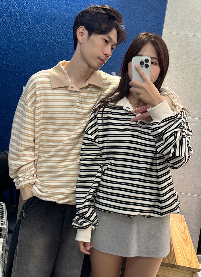 【 Giusto 】情侶款-雙釦小翻領寬鬆版型上衣