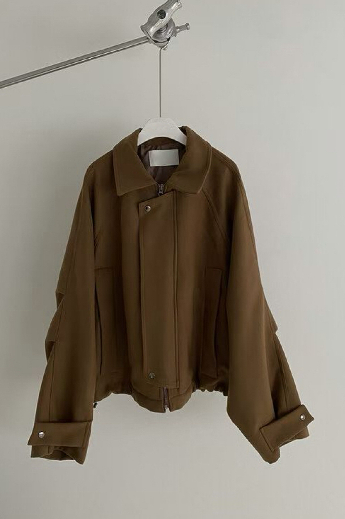 【 Giusto 】斗篷剪裁飛行大衣外套5