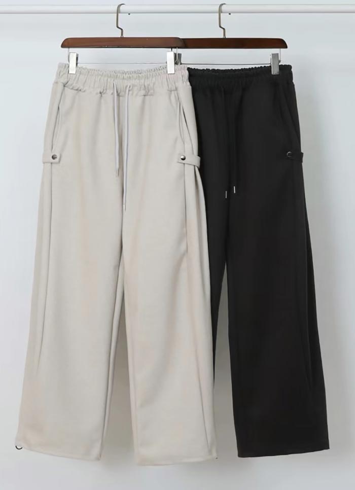 【 Giusto 】混羊毛前衛版型鈕扣厚磅棉褲