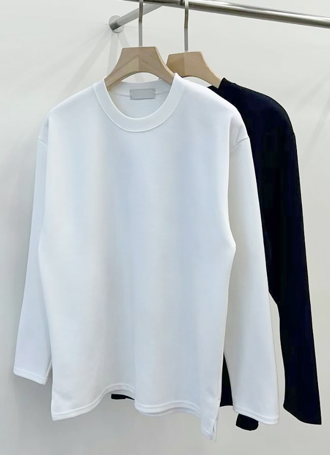 Giusto 韓國空運 高磅數雙衣襬小開衩長袖上衣