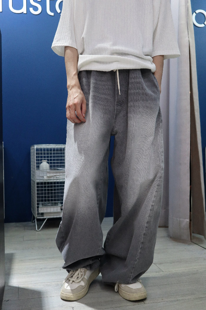 【 Giusto 】刷色牛仔立體氣球褲型寬褲5
