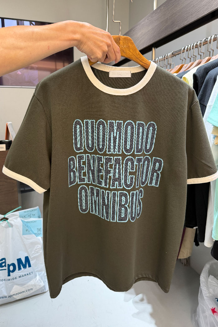 【 Giusto 】配色邊條拼接裝適英字短袖上衣6