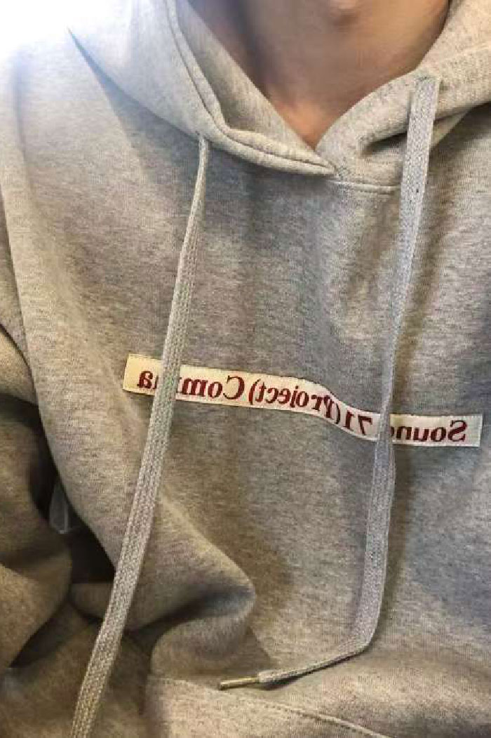 【 Giusto 】高磅數胸前布標連帽上衣4