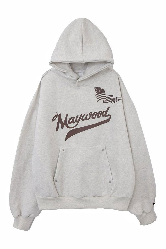 【 Giusto 】MAYWOOD內磨毛釘釦造型連帽上衣