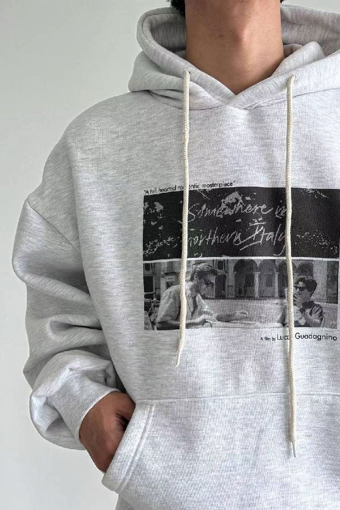 【 Giusto 】黑白氣氛照片連帽上衣