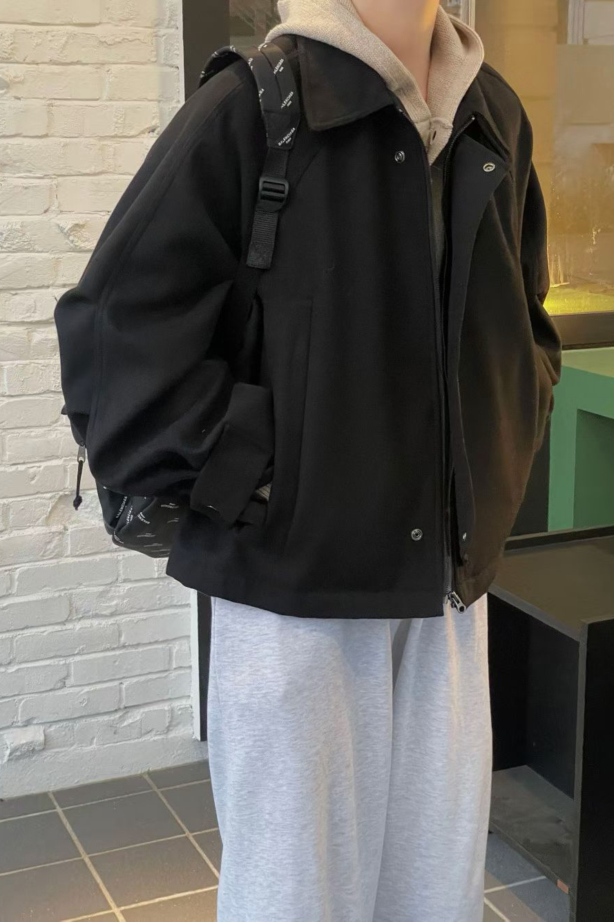 【 Giusto 】斗篷剪裁飛行大衣外套2