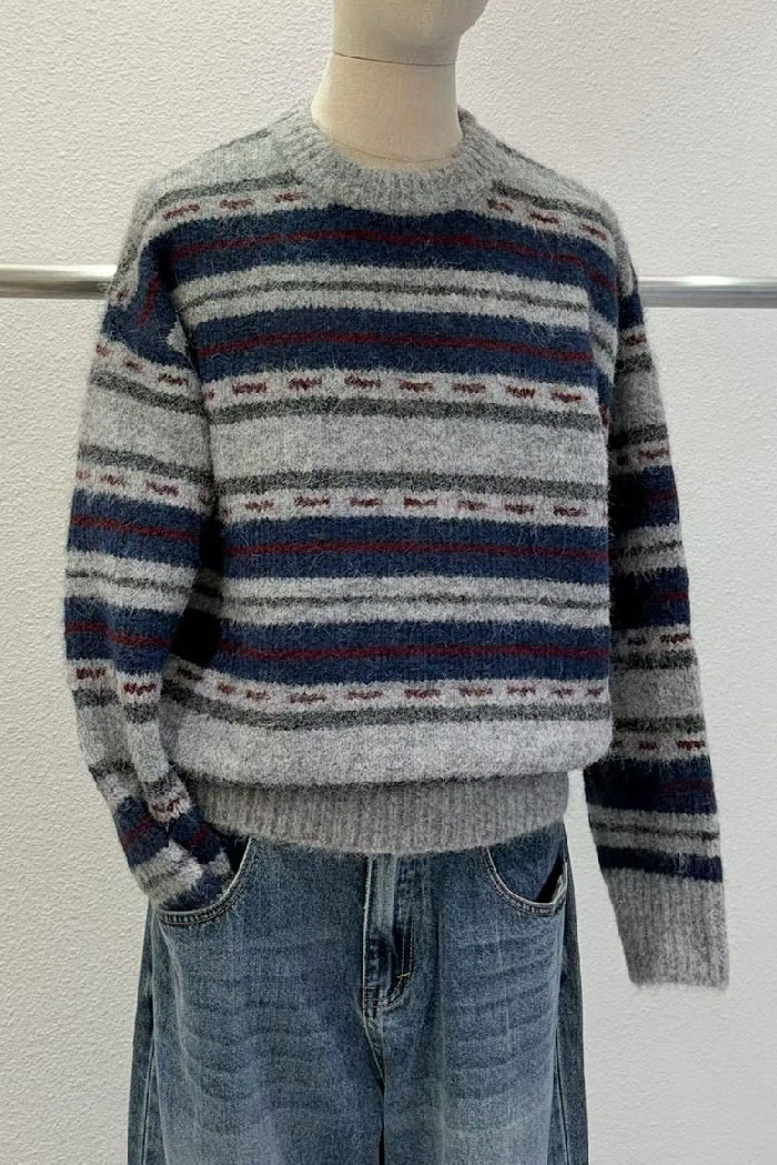 【 Giusto 】配色線條針織上衣